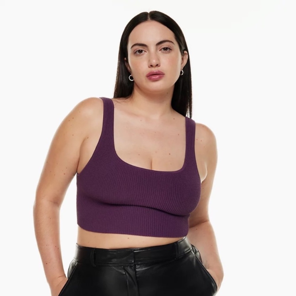 Aritzia | Babaton Ribbed Sculpt Knit Contour Cropped Tank š - Picture 4 of 4